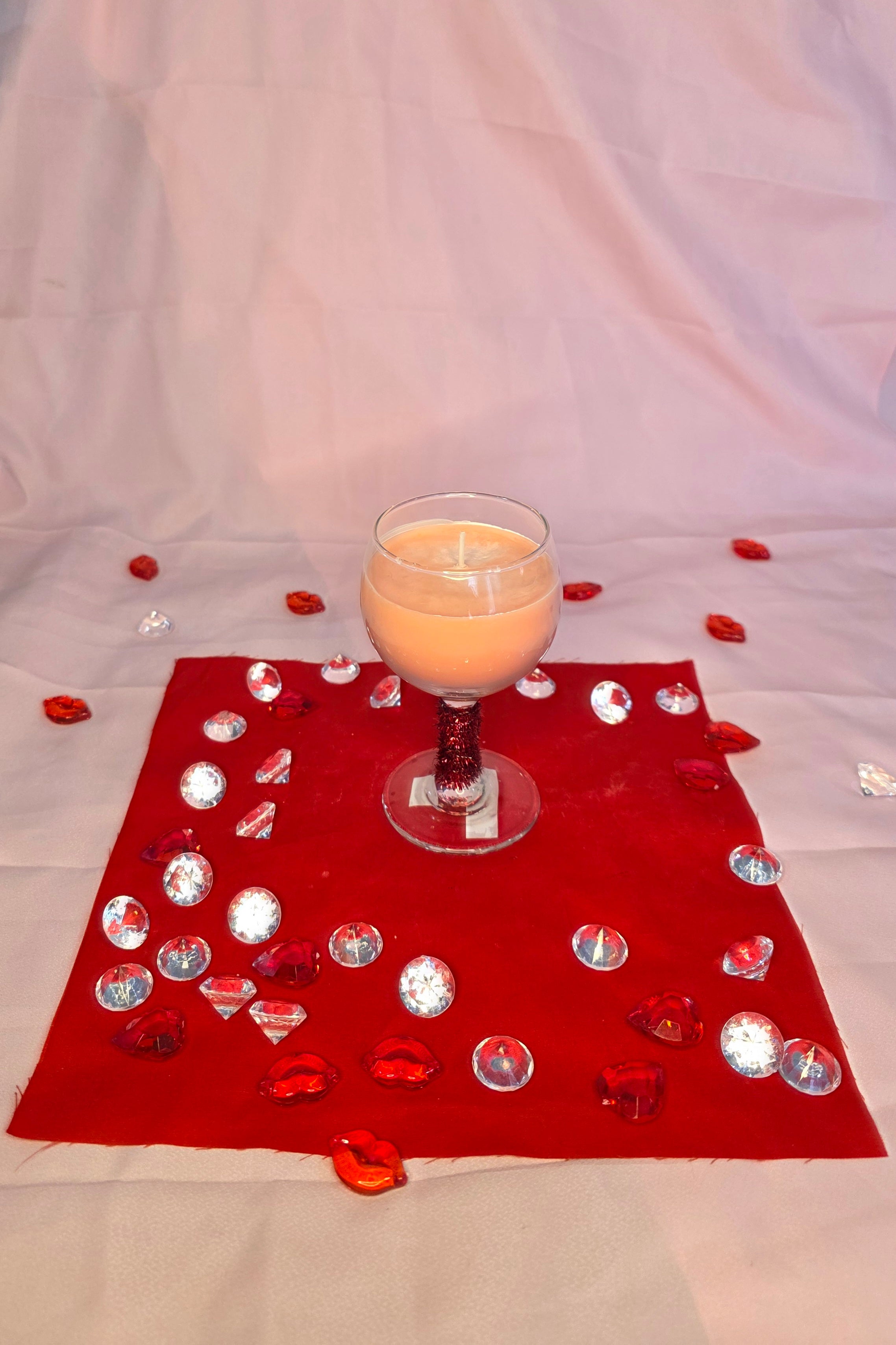 Wine Glass with sparkle stem