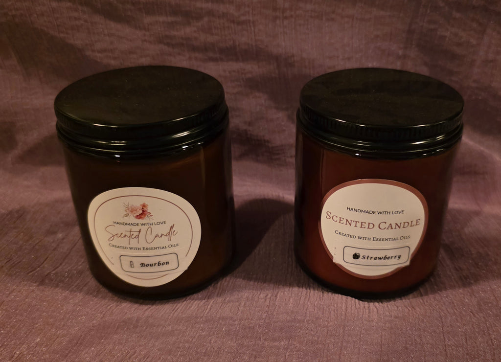 Timeless Amber Glass Jar Candles