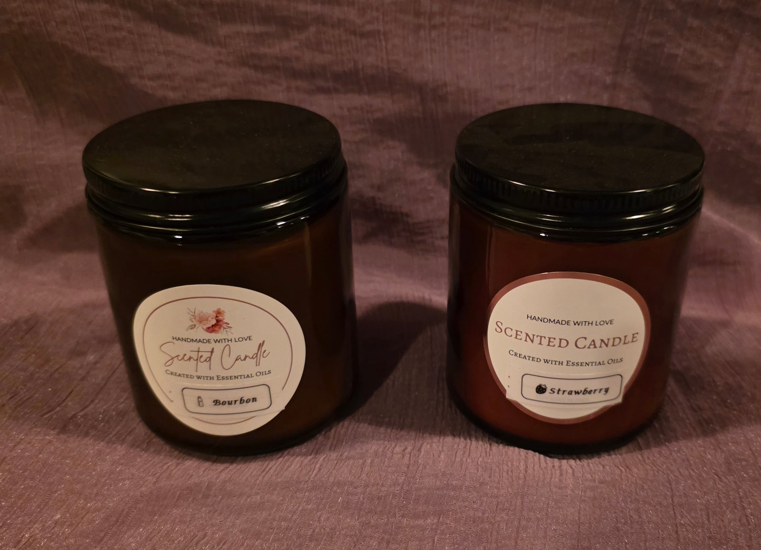 Timeless Amber Glass Jar Candles