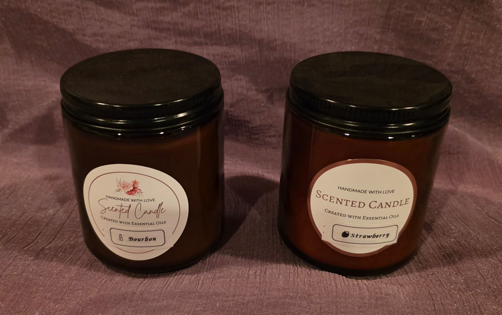 Timeless Amber Glass Jar Candles