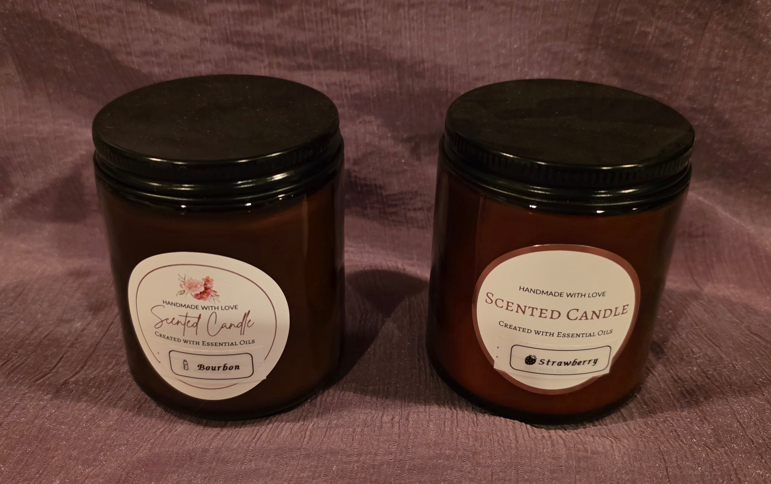 Timeless Amber Glass Jar Candles