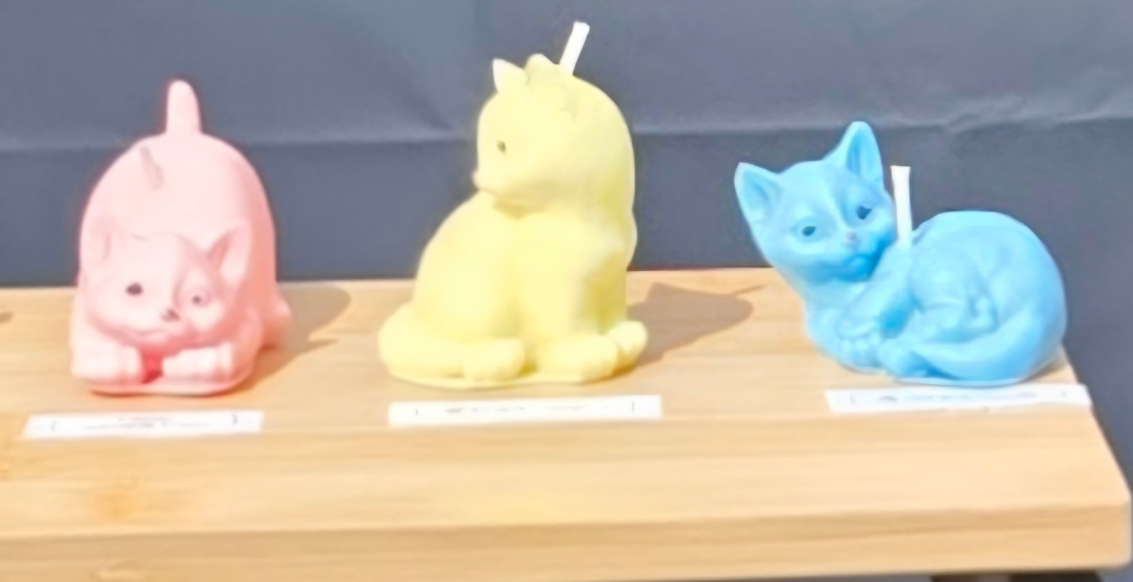Petite Cat Figurine Sculptured Candle