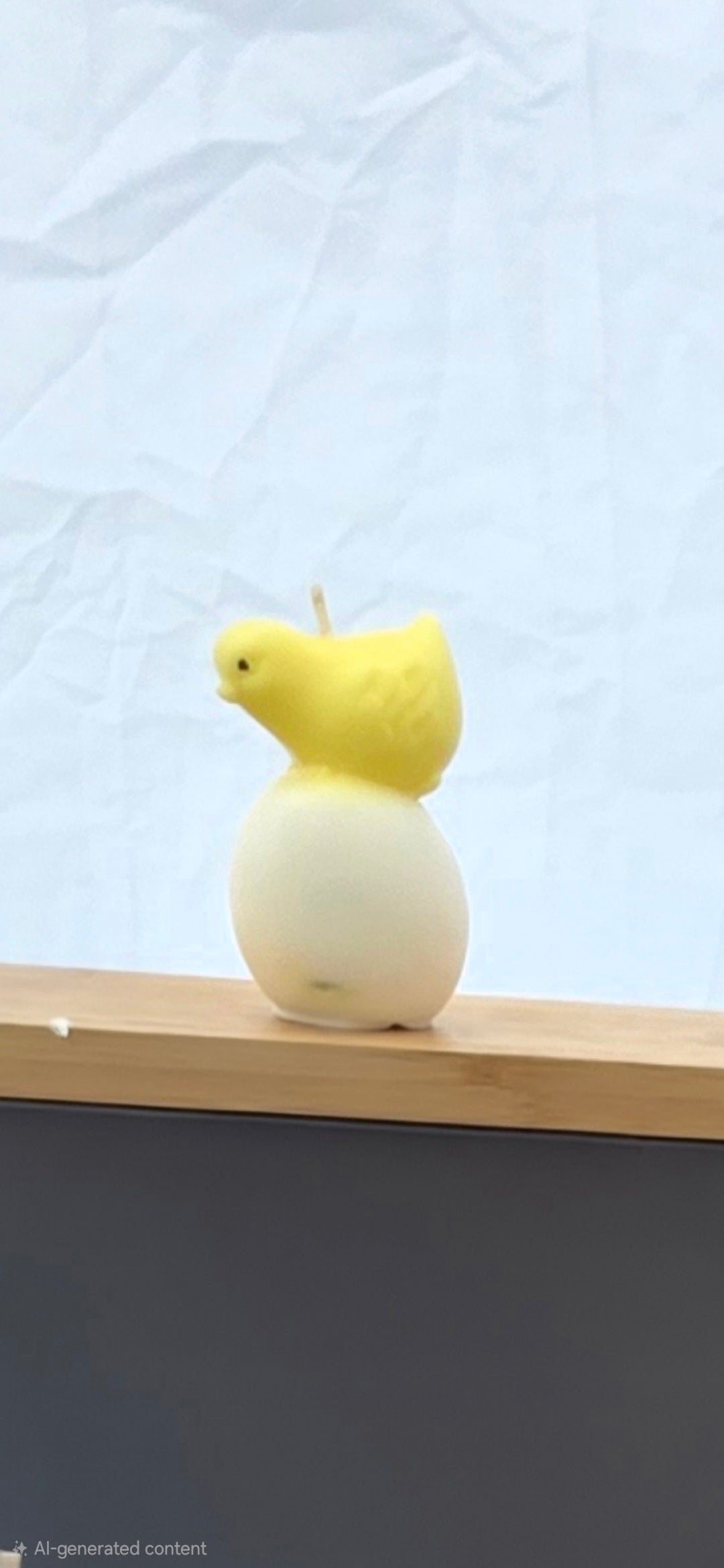 Chicken On An Egg Sculptured Candle