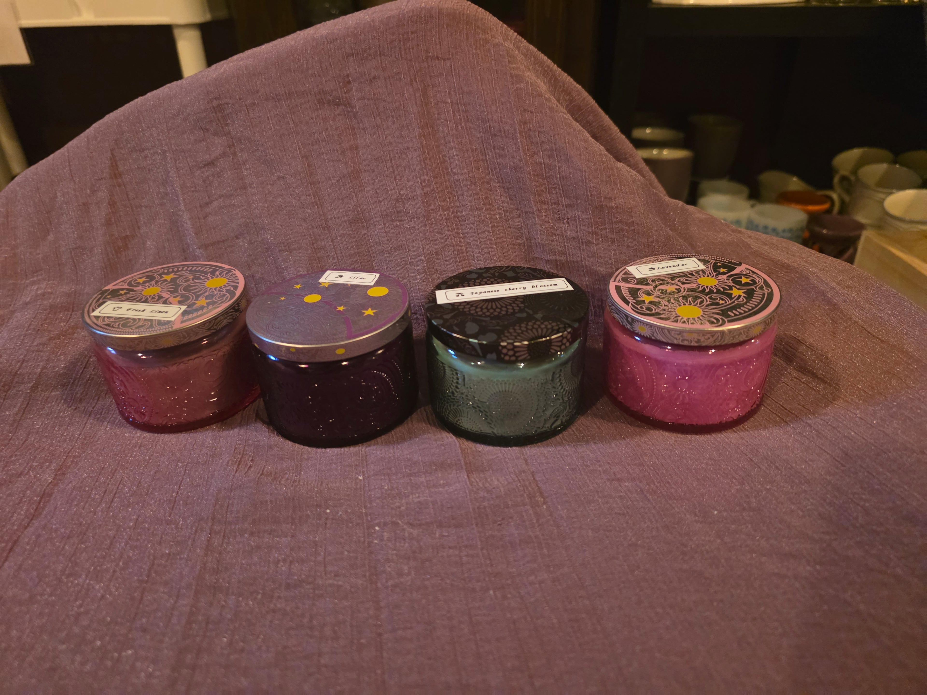 Star and Moon Glass Jar Candles