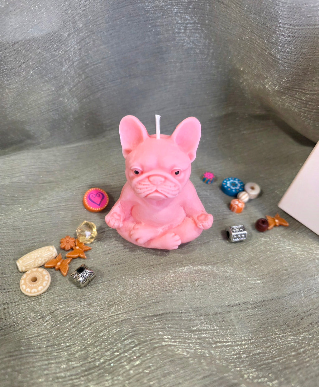 Yoga Dog Sculptured Candle