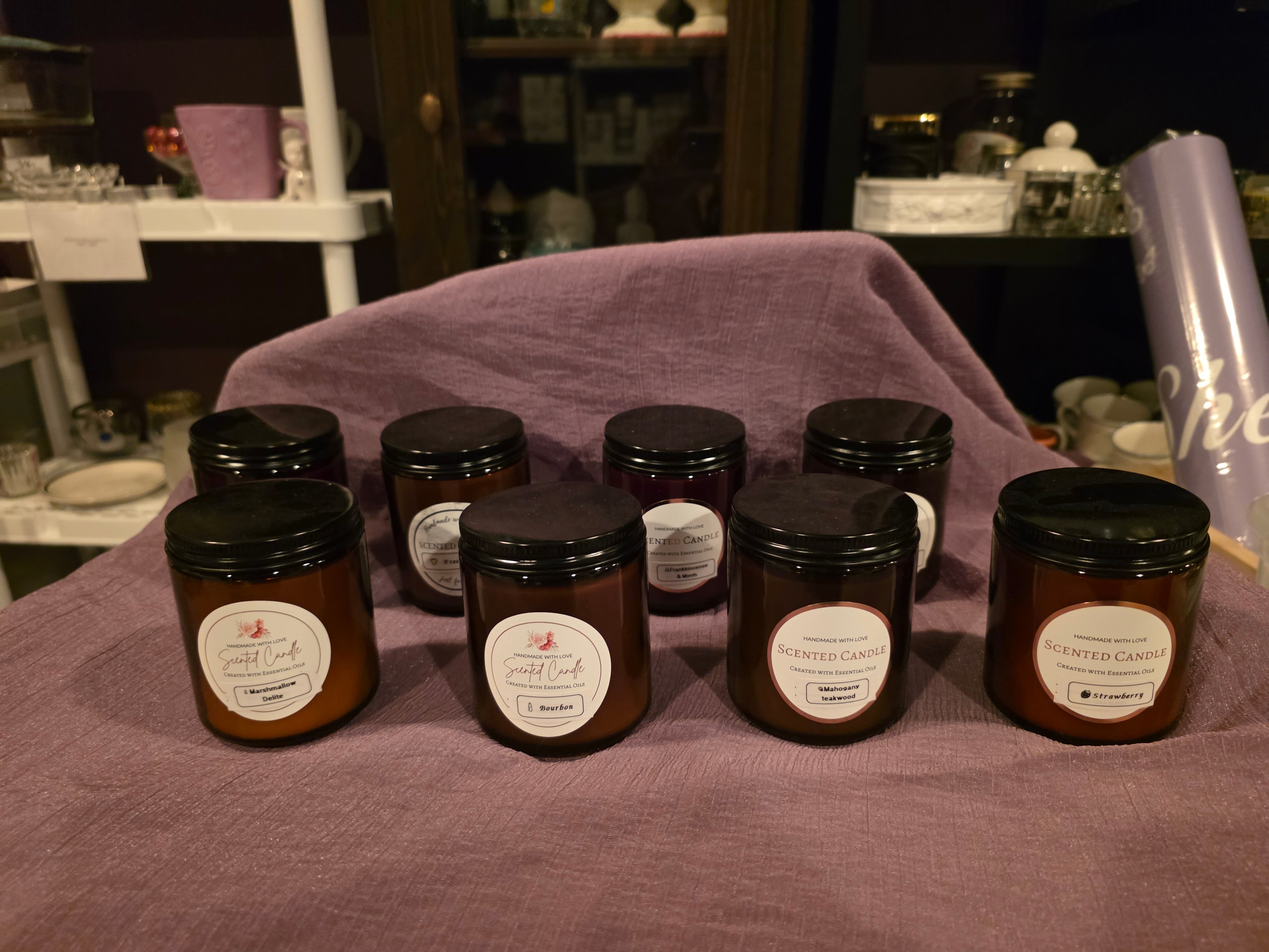 Timeless Amber Glass Jar Candles