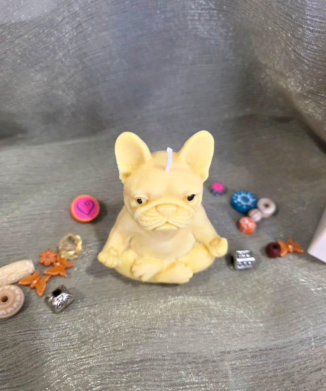Yoga Dog Sculptured Candle